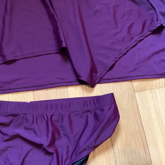 Love my curves Burgundy swimsuit. NWT sz 16 - Picture 2 of 6